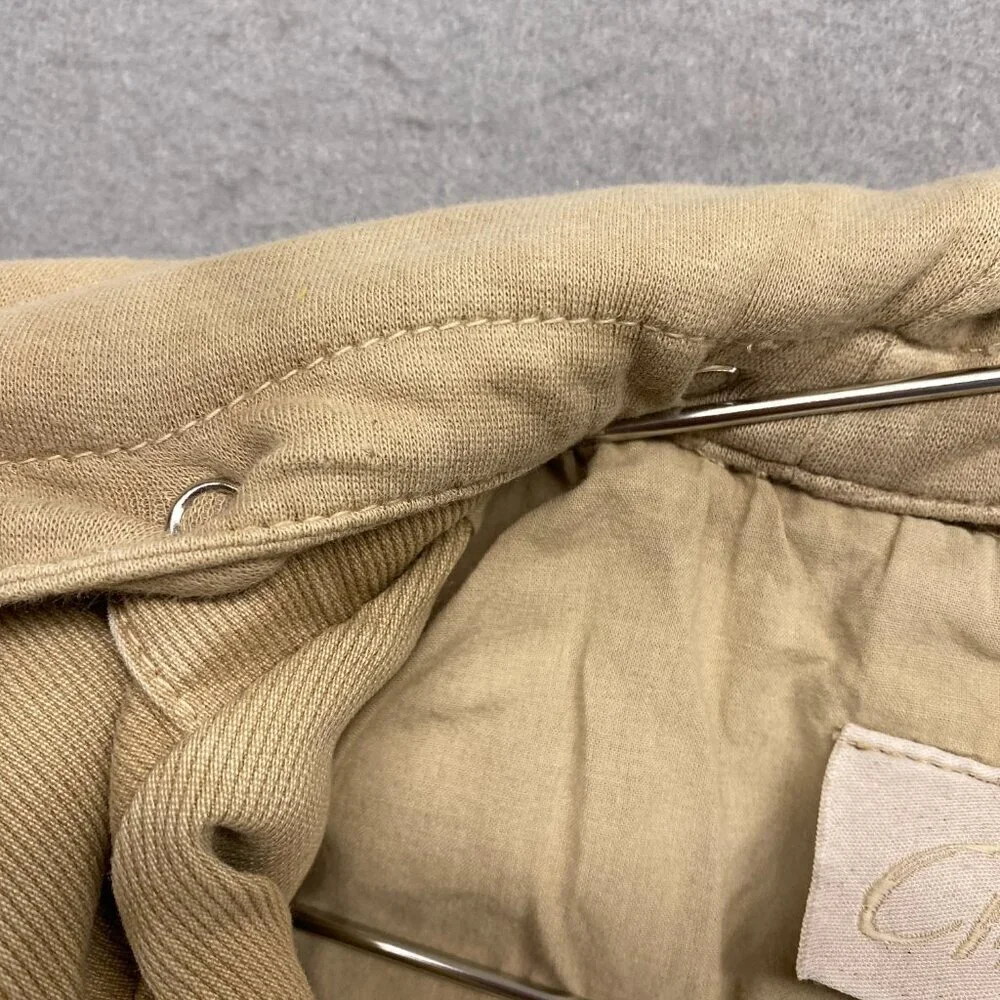 Circus Jacket Womens 6 Tan Corduroy Moto Removable Hood Italy Size 40